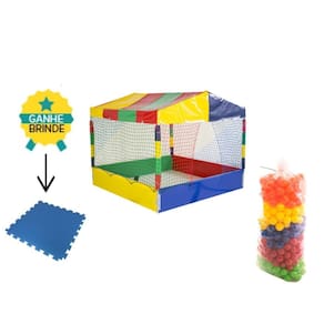 Kit Piscina de Bolinhas 2x2 + 2000 Bolinhas Coloridas 76mm + Tapete EVA