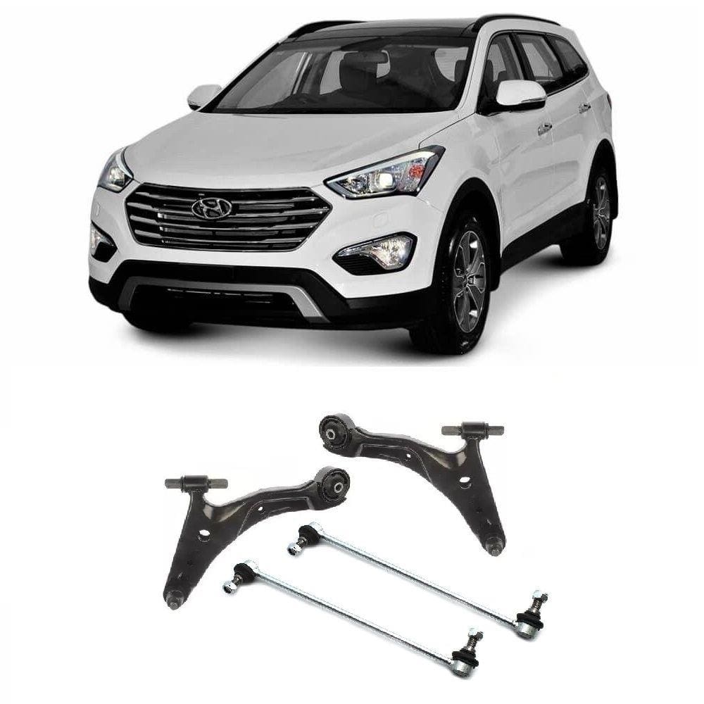 Bandeja + Bieleta Hyundai Santa Fé Dianteira 2013 Até 2017 O Par