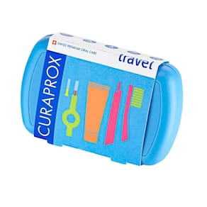 Kit Viagem Curaprox Travel Escova Dental + Creme Dental Cores Sortidas 1 Unidade