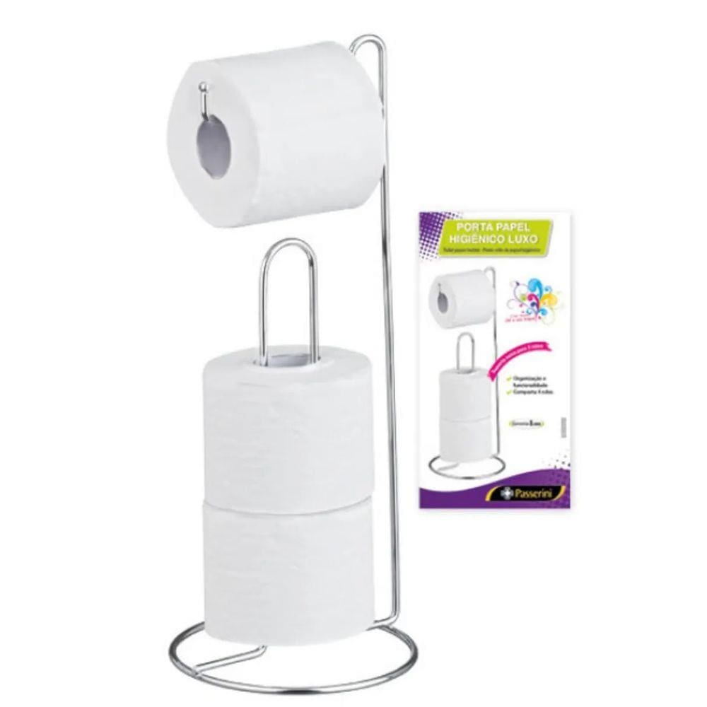 Suporte Para Papel Higi Luxo Inox Banheiro Passerini