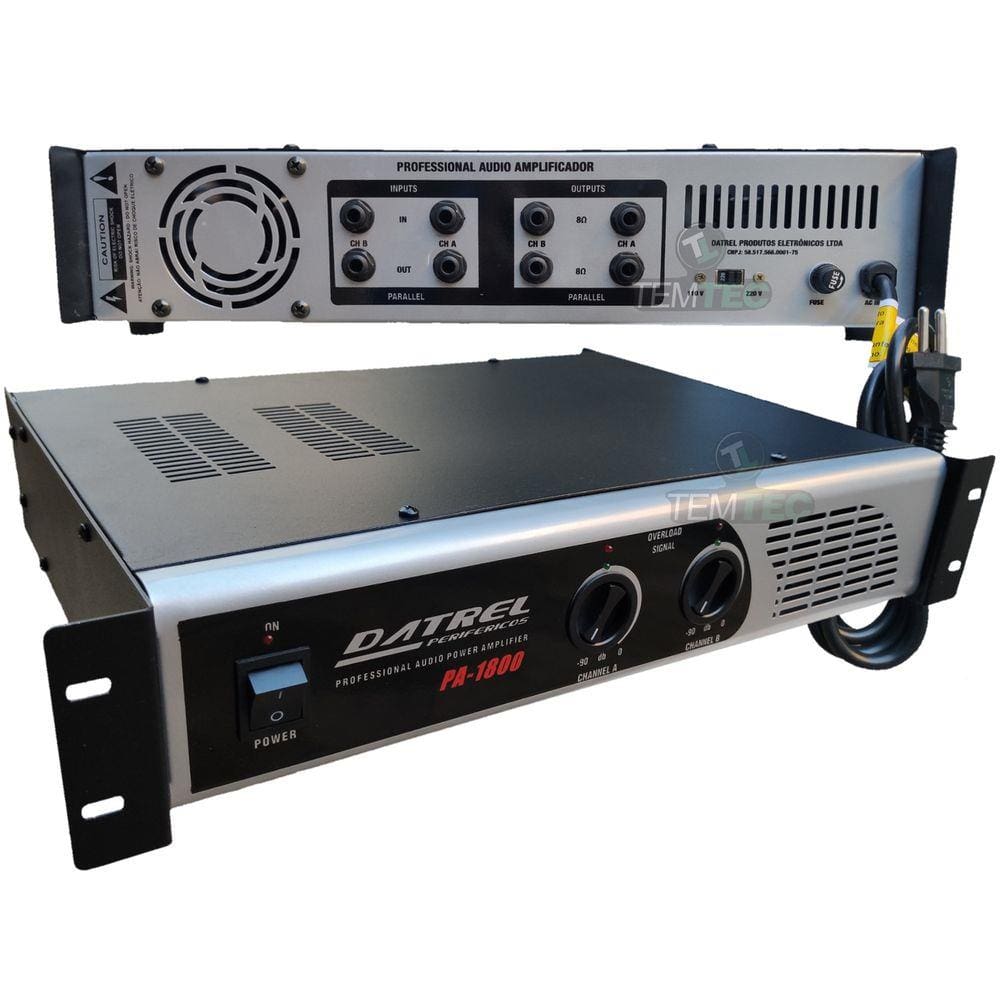 Potencia Amplificador 300W 4 Ohms Caixa De Som Profissional