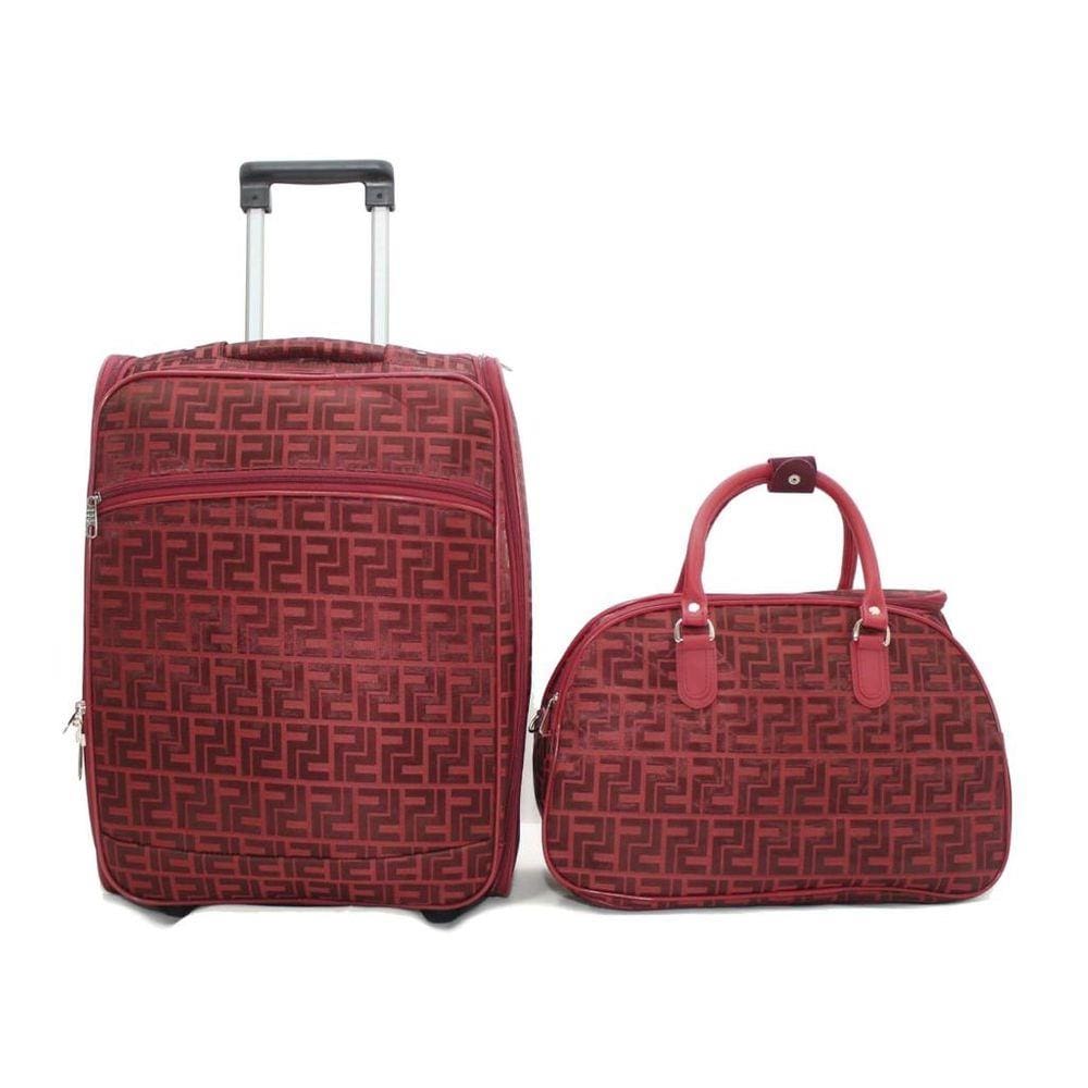 Kit Mala De Viagem De Bordo Quadrada Com Rodinha + Mala de Mão