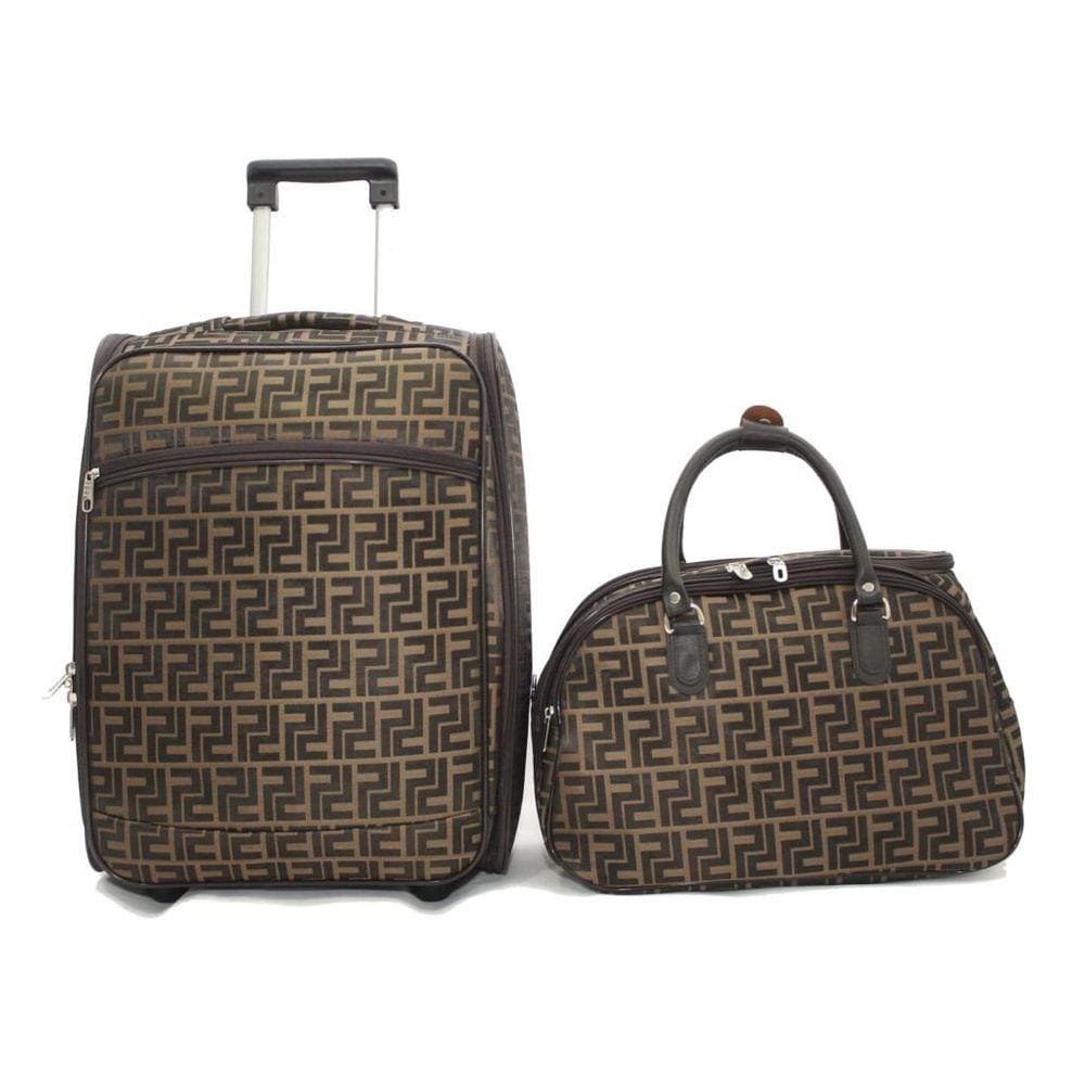 Kit Mala De Viagem De Bordo Quadrada Com Rodinha + Mala de Mão