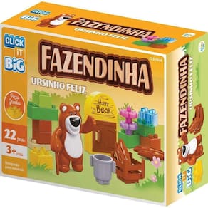 Big Ursinho Feliz 22 Blocos de Montar - Click It