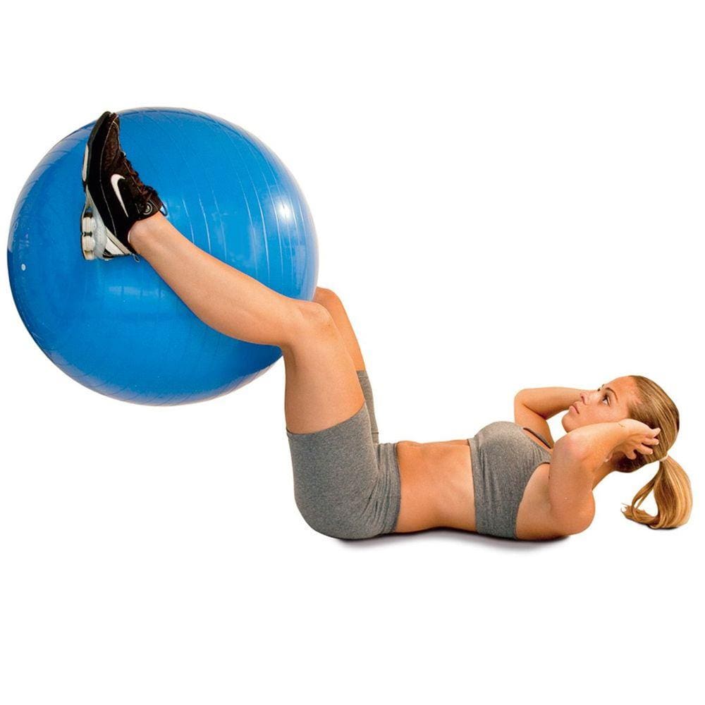 Bola de Ginástica Acte Sports - 65 cm com bomba de Ar - Azul