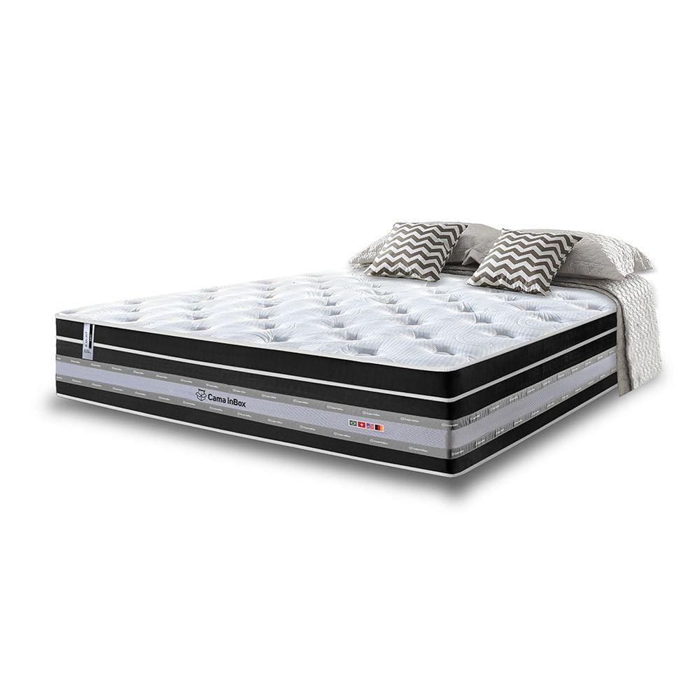 Colchão Casal de Molas Ensacadas Cama inBox Select Euro Soft 138x188x32 Preto