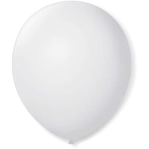 Balão São Roque Número 7 Branco 50 Unidades