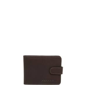 Carteira Ferracini Masculina Couro Com Botão Marrom Cfb023