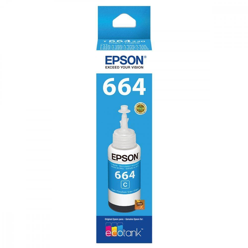 Refil de Tinta Epson 664 Ciano T664220