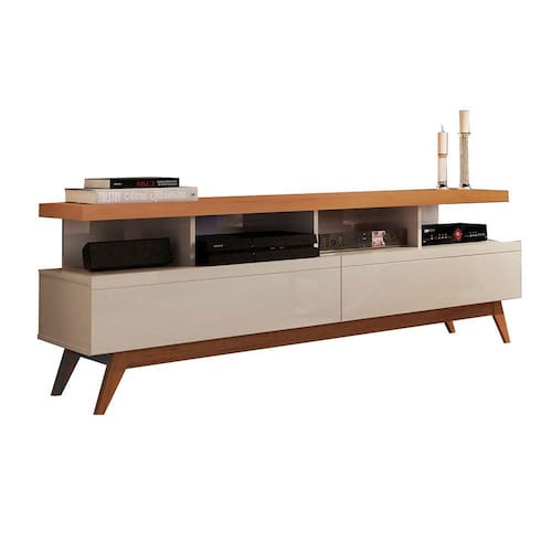 imagem-Rack Vivare para TV até 60" Germai Off White Nature - Bege Claro