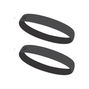 Faixa De Cabelo Com Silicone 2 Unid Pretas - Sportbr