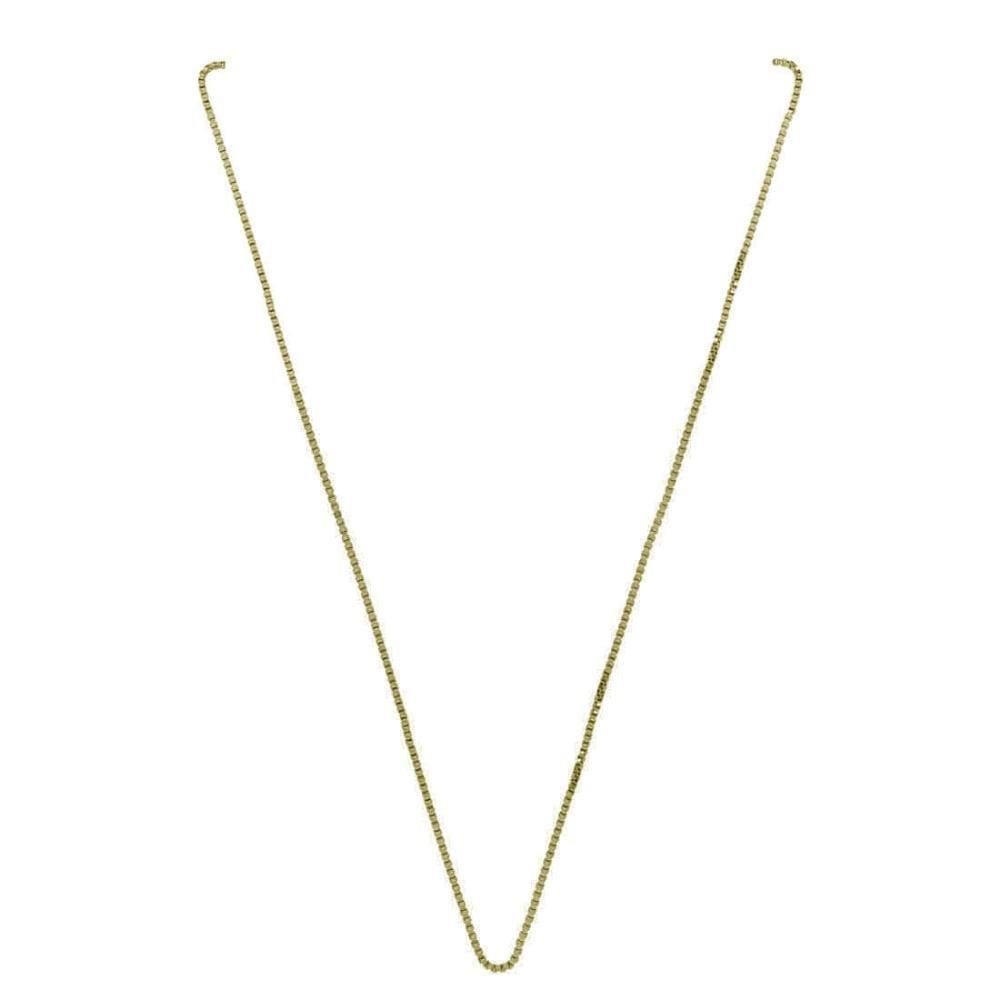 Corrente Prata c/ Ouro 18K Veneziana 0.70mm 50cm