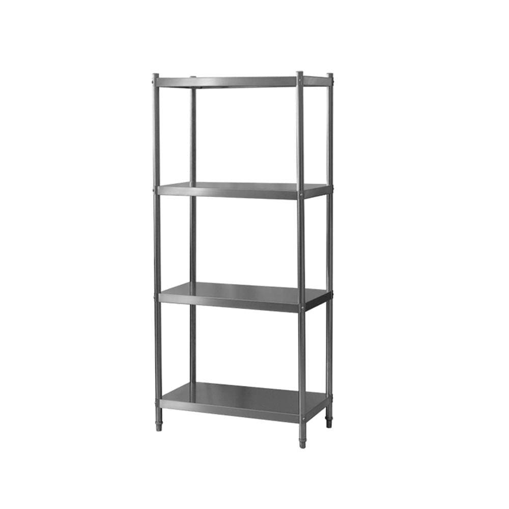 Estante lisa 120x50x165 cm inox 4 prateleiras