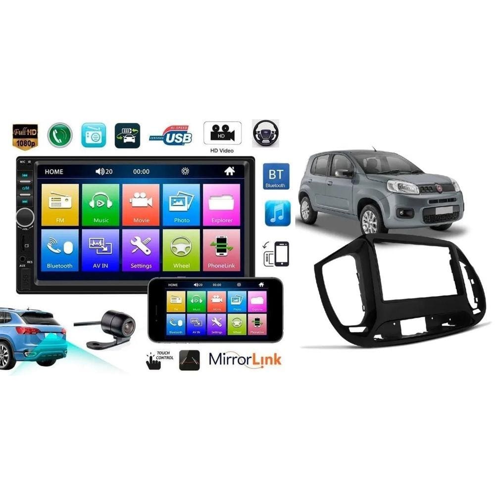Central Kit Multimidia Uno 2015 2016 2017 2018 2019 2020 Moldura Camera de Ré
