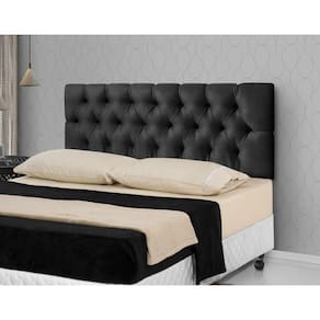Cabeceira Para Cama Casal Estofada 1.60m Preto - Rede Móveis