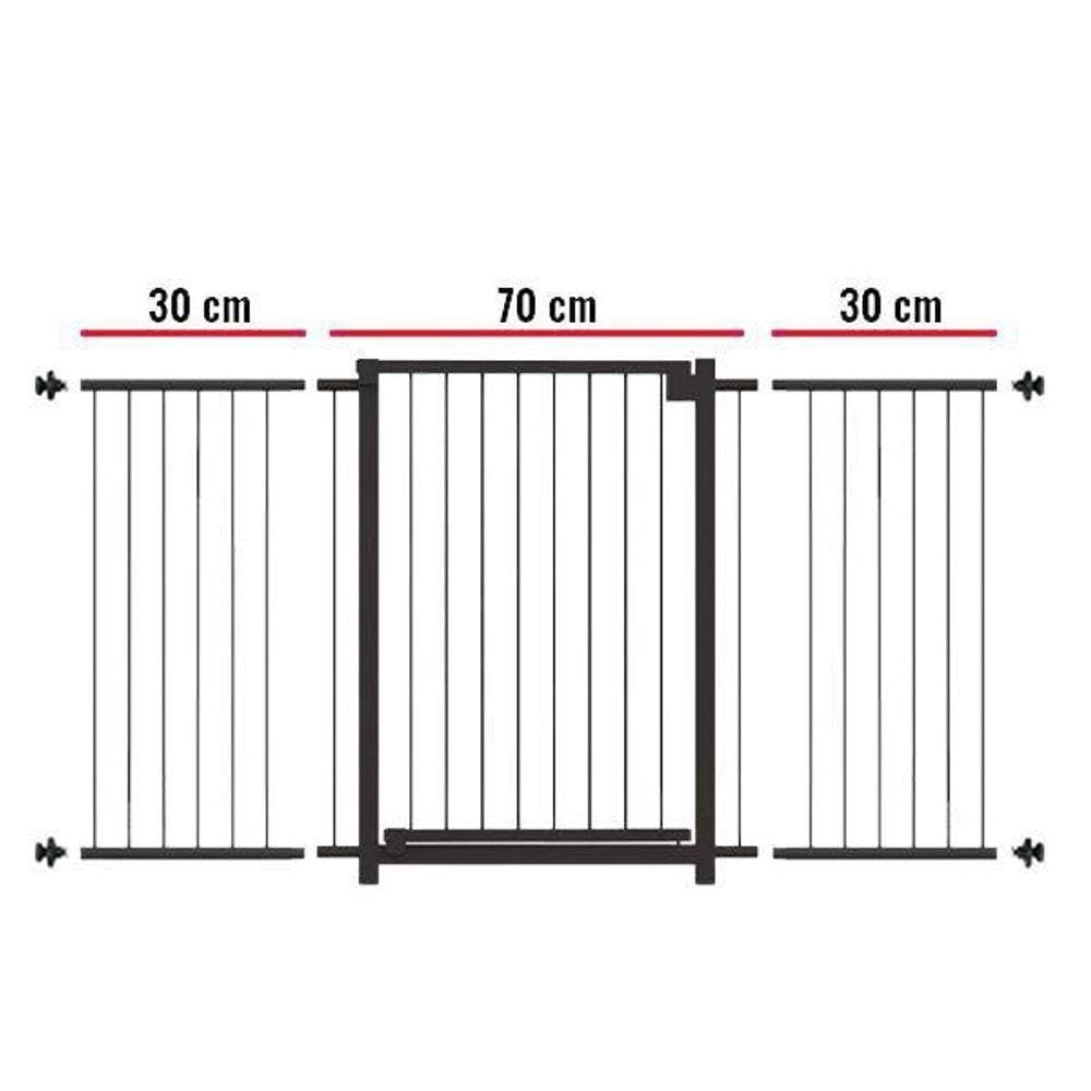 Portão Multigrade-Divisor Ambiente 70Cm A 130Cm Preto-Nf1301