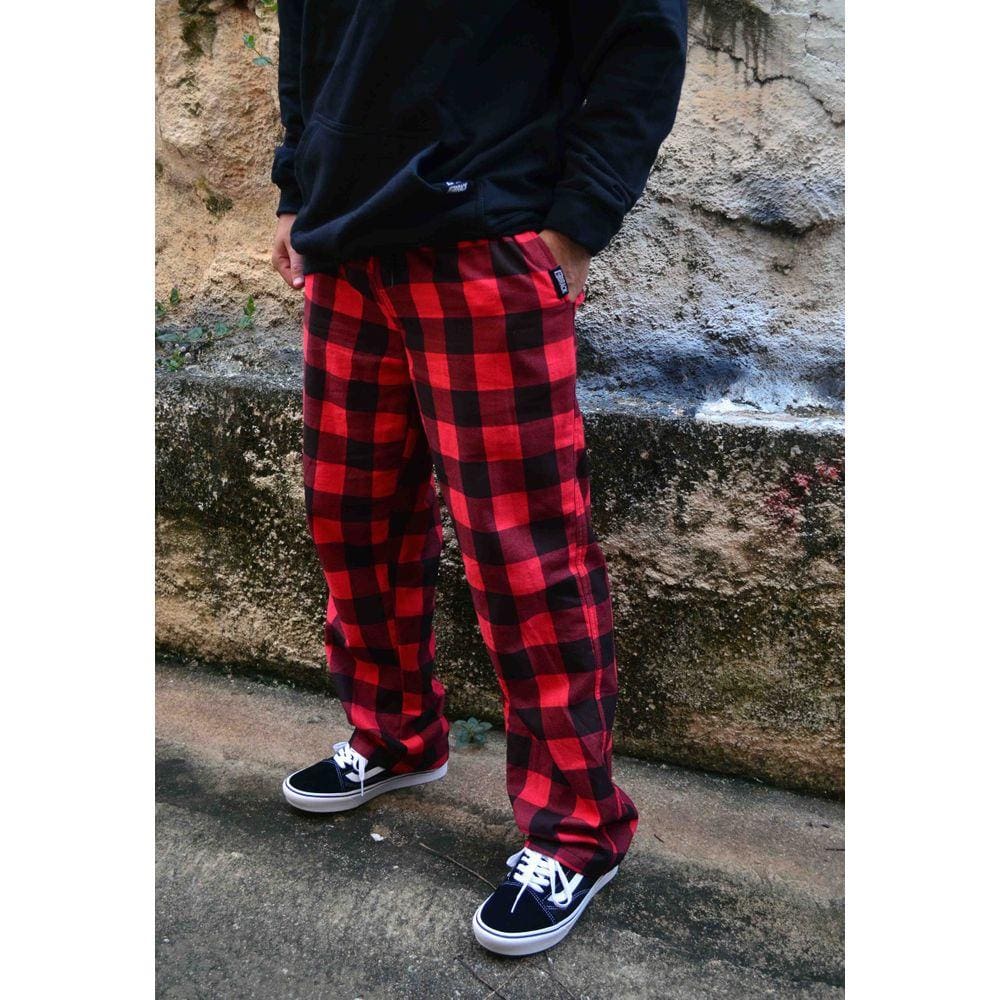 Calça Brack Xadrez - Vermelho