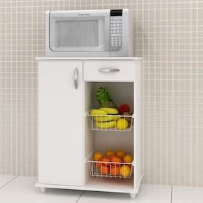 Fruteira Armário Belize 1 Porta E 1 Gaveta Notável Branco