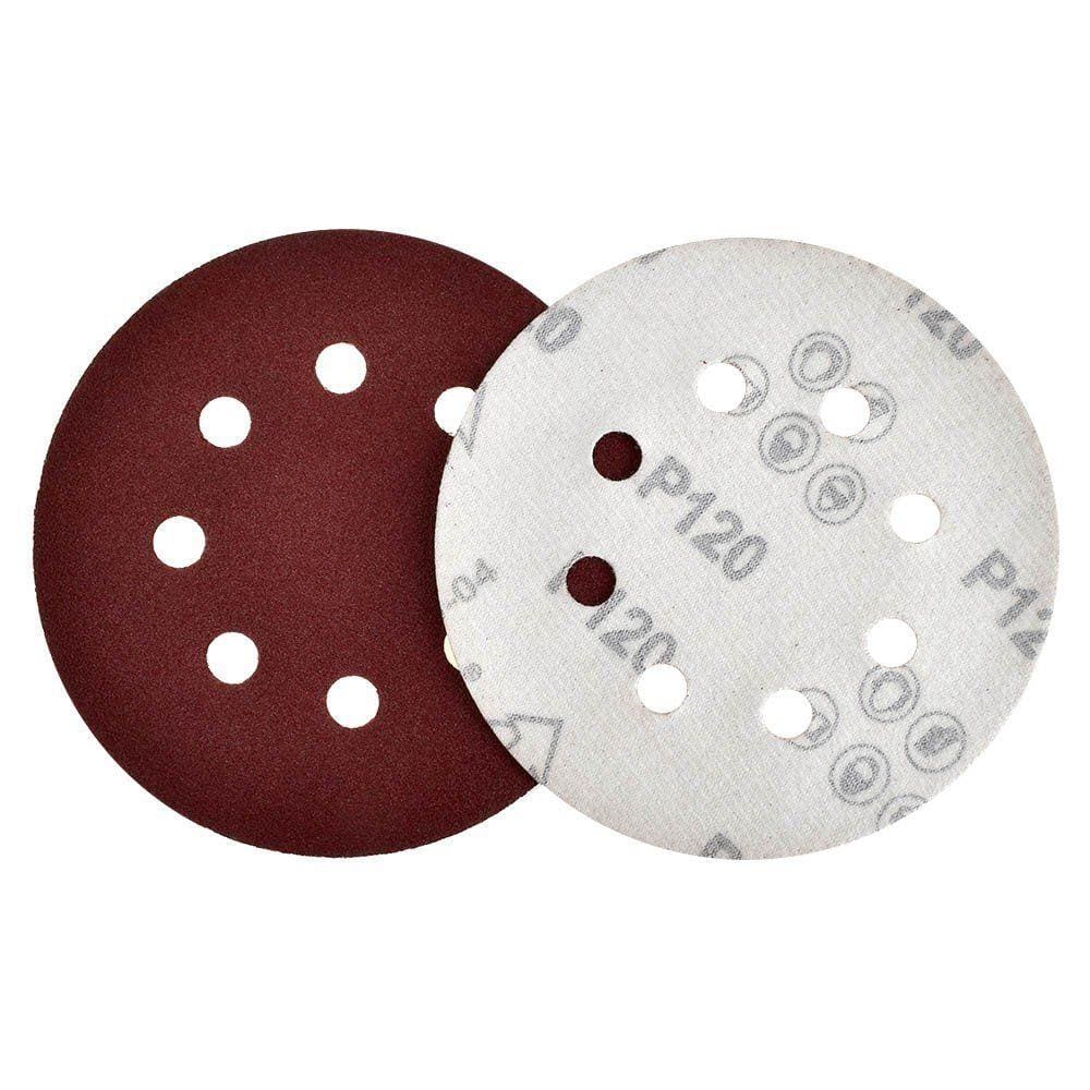 Disco de Lixa 125 mm Grão 120 Com 10 Peças Fertak
