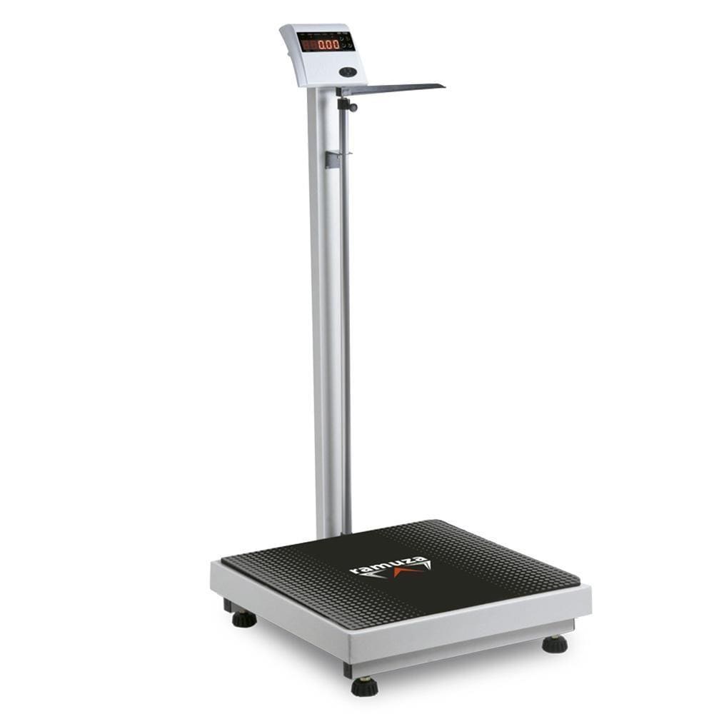 Balança Antropométrica 300kg/100g 6 Dígitos Bivolt Com Bateria Ramuza