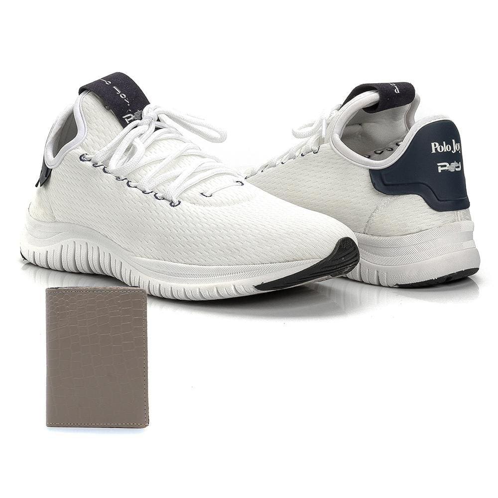 Kit Tênis Têxtil Antiderrapante + Carteira Feminino Confort