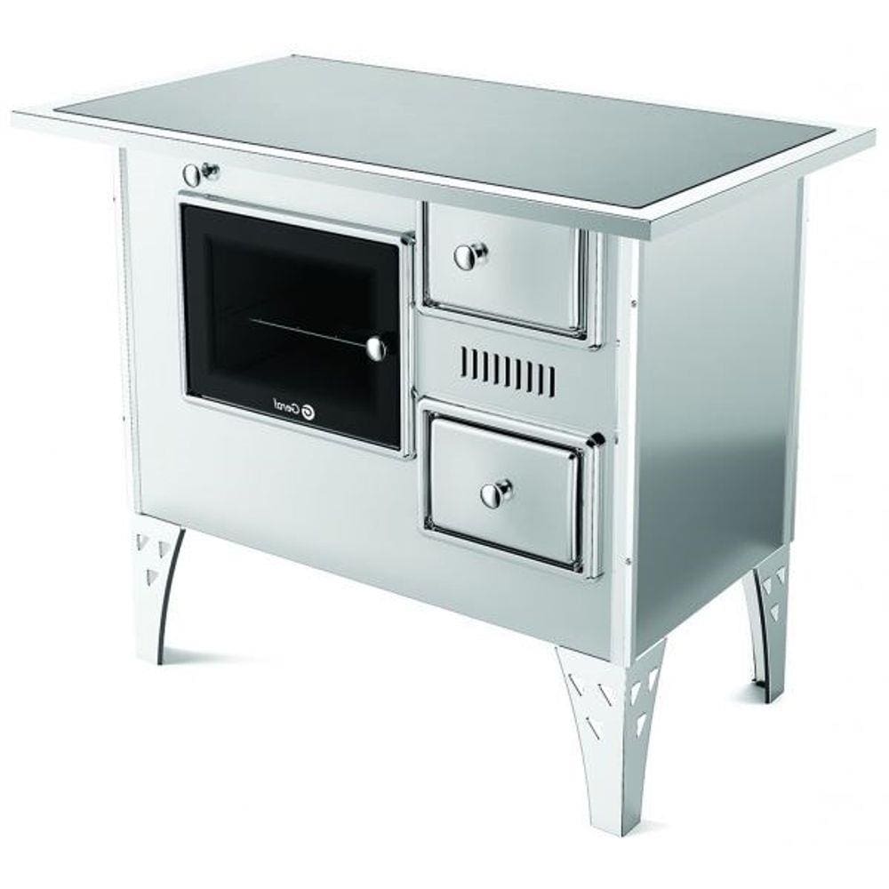 Fogão A Lenha N°2 Esquerdo Vitrocerâmico Inox
