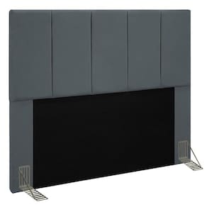 Cabeceira Cama Box Casal King 193cm Pérola D10 Suede Cinza