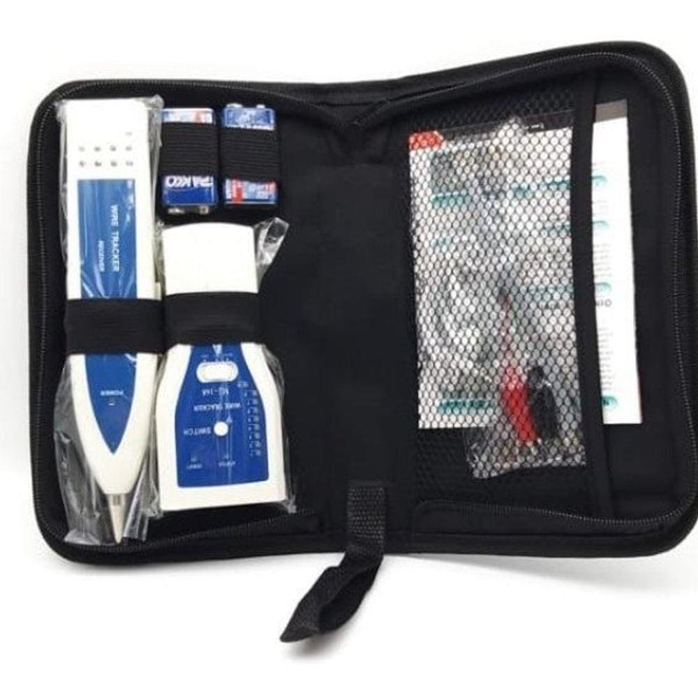 Kit Localizador De Cabos Rj11 Rj45 Zumbidor + Testador Rede