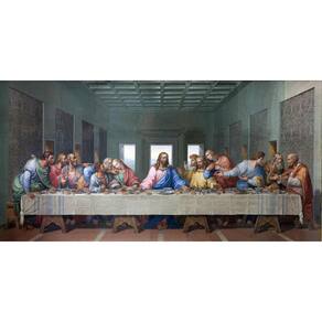 Quadro A Santa Ceia - Giacomo Rafaelli - (releitura da obra de Leonardo Da Vinci) 30x60cm