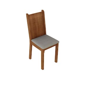 Kit 6 Cadeiras 4290 Madesa Rustic/Pérola