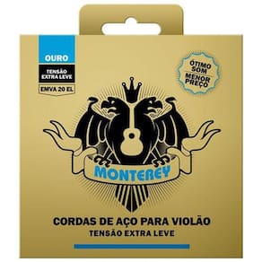 Corda Monterey Ouro Para Violão Aço Emva20 El Extra Leve