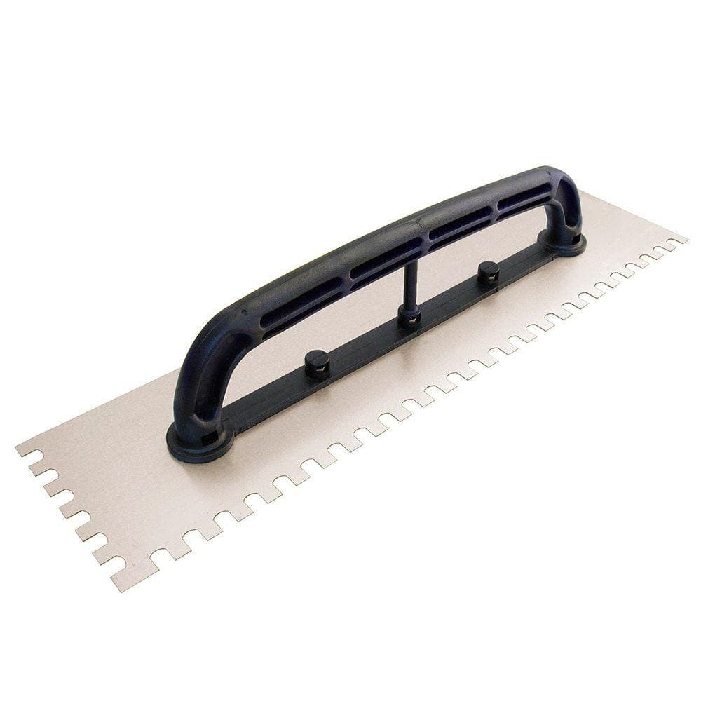 Desempenadeira de Aço Dentada Thompson com Cabo de Plástico 12x48cm