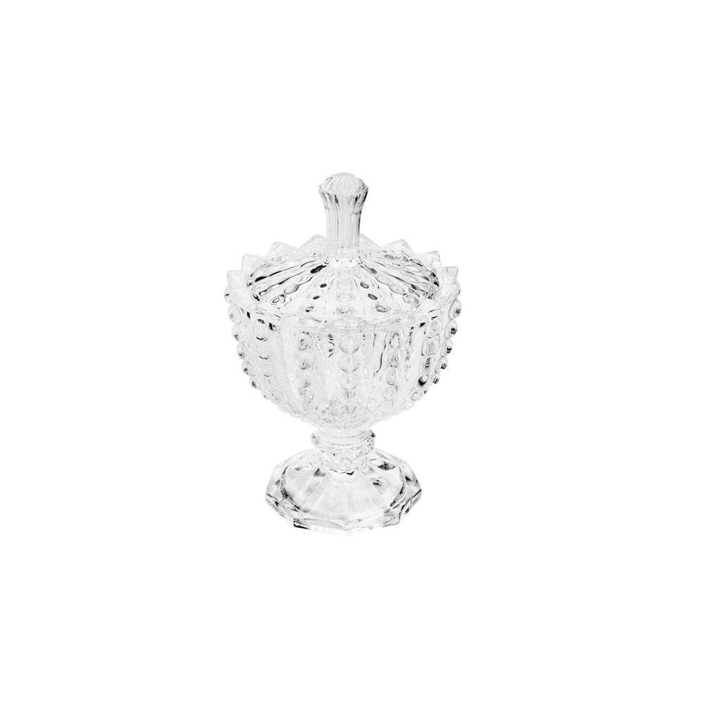 Potiche com Pé De Cristal Bolhas 9, 5X14, 5Cm Lyor