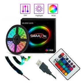 Fita Led Rgb Usb 2 Metros Tv Decoração Fundo Iluminação