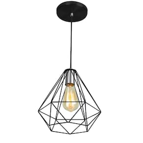 Pendente Diamante Aramado Grande Preto