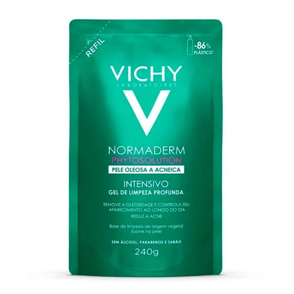 Normaderm Phytosolution Vichy Gel Intensivo de Limpeza Profunda Facial Refil 240g