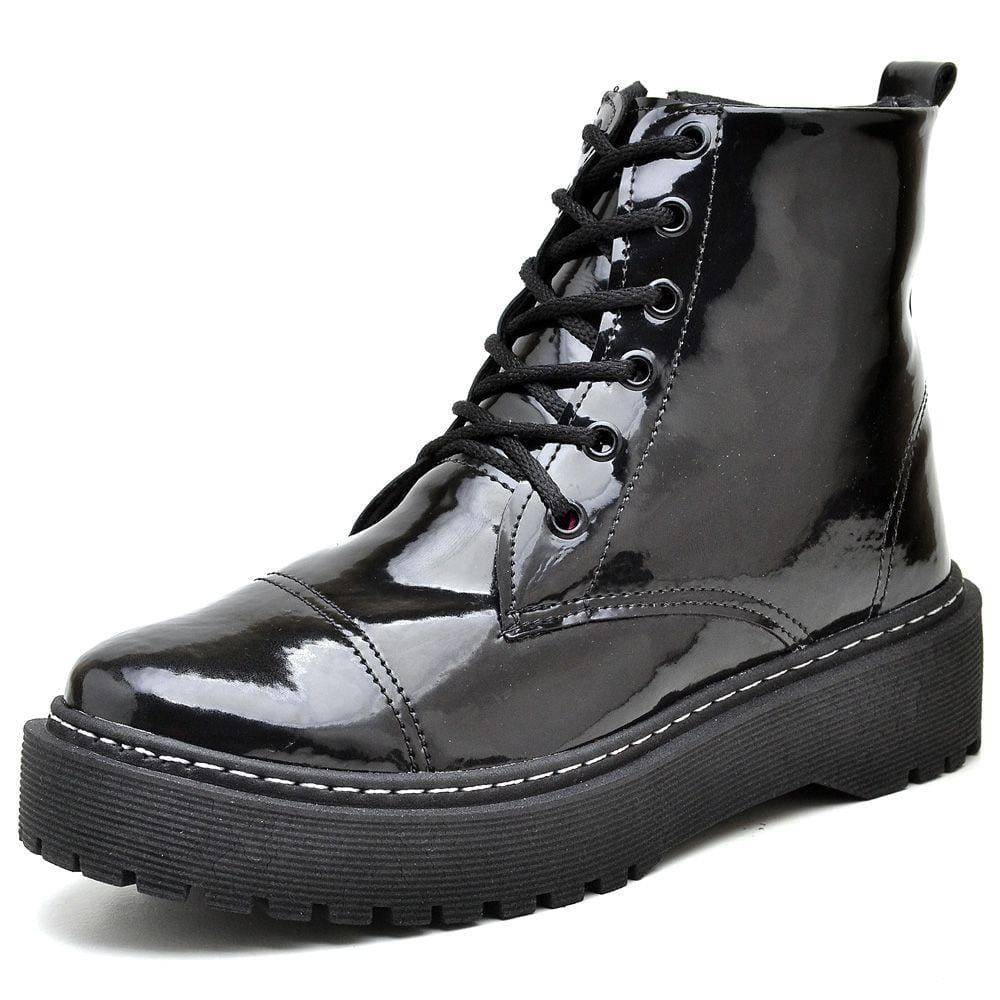 Coturno Peccato Power Dark 12 Verniz Preto