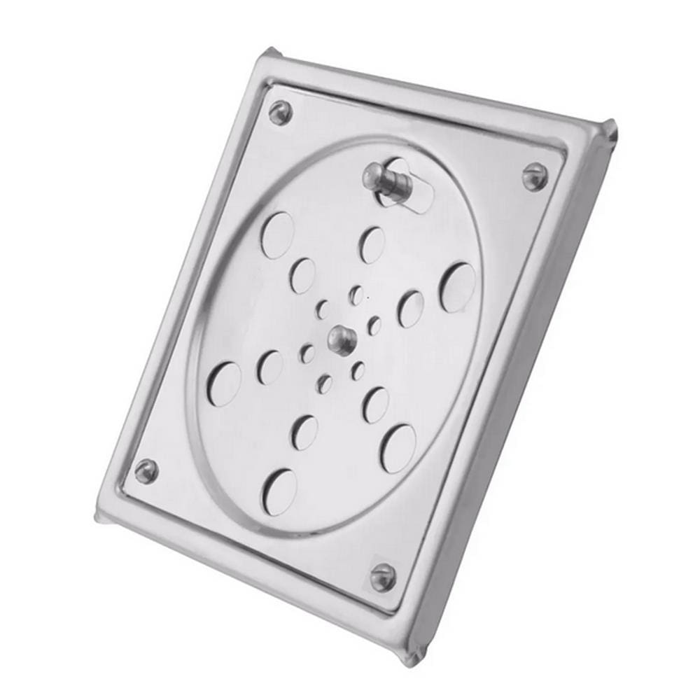 Ralo Quadrado Em Aço Inox Para Banheiro Cozinha 10x10cm