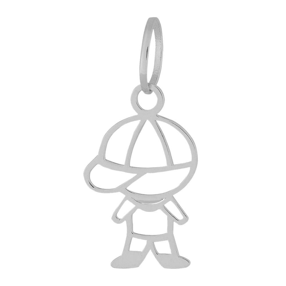 Pingente Aço Menino Laser 17x11mm