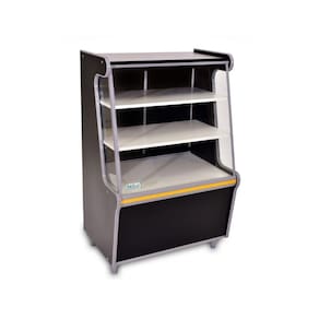 Balcão Vitrine Seco 70 Artlux Dark Preto Faixa Am