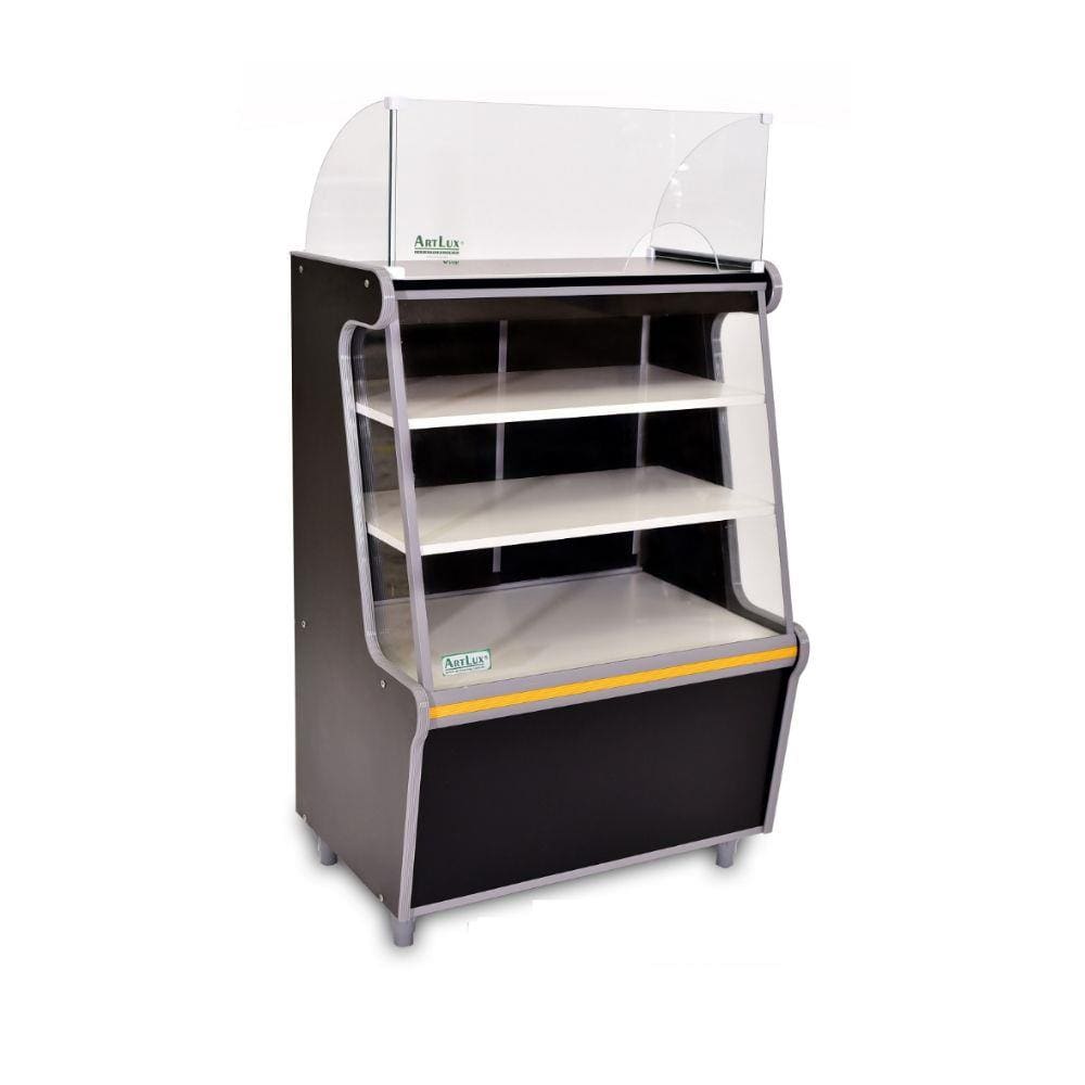 Vitrine Caixa Seco 70 Artlux Dark Preto Faixa Am