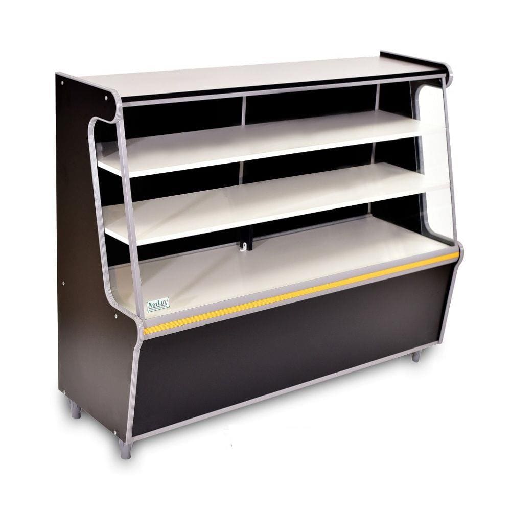 Balcão Vitrine Seco 120 Artlux Dark Preto Faixa Am