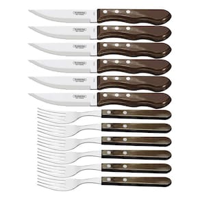 Conjunto De Talheres Para Churrasco 12 Peças Jumbo Polywood Tramontina