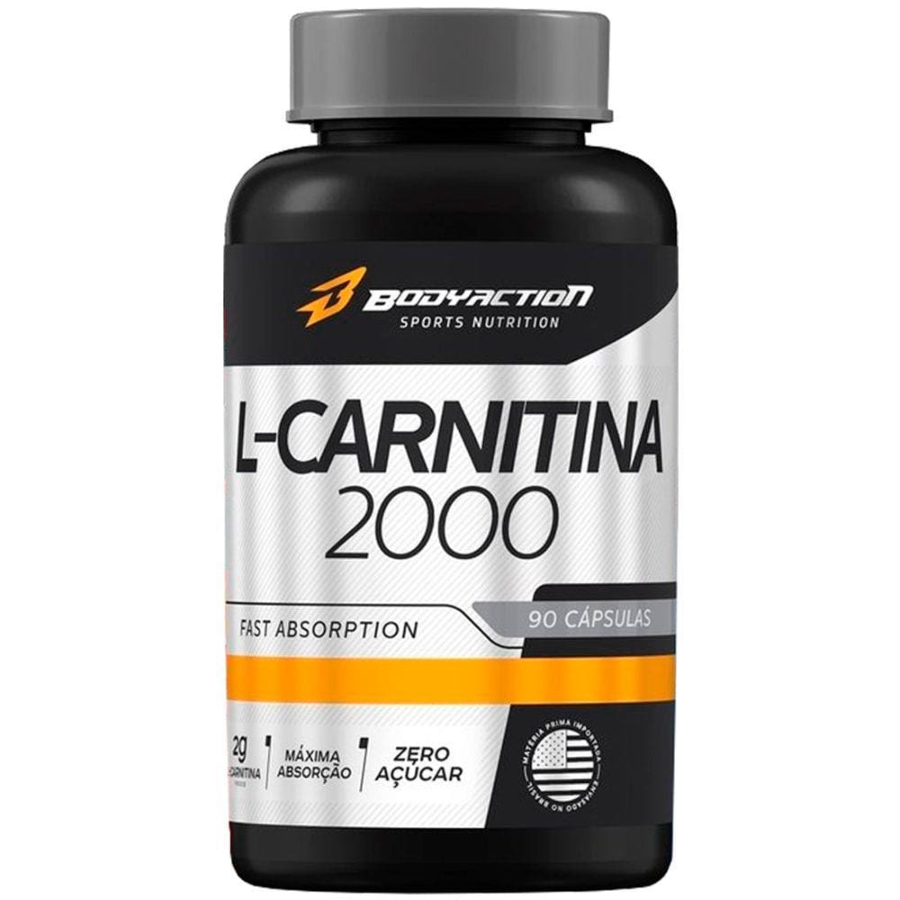 L-Carnitina 2000mg com 90 cápsulas Bodyaction