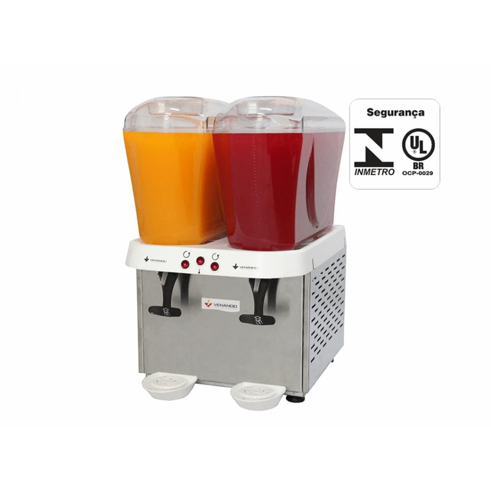 Refresqueira inox 2 bojos 16 litros Venâncio 220v - RV216