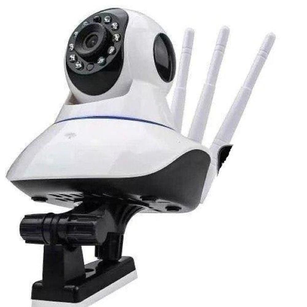 Câmera Ip Sem Fio 360° 3 Antenas Hd Wifi Rj45 Visão Noturna