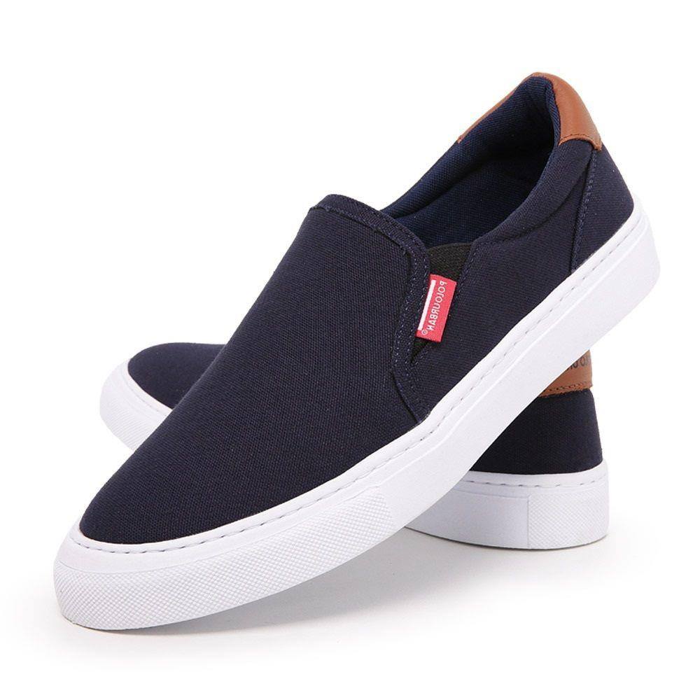 Sapatenis casual masculino slip on iate lancamento sapatofran relogio street  walker | Ponto