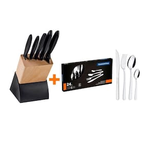 KIT - Faqueiro Plenus 6 Peças + 1 Faqueiro 24 Peças Buzios Inox - Tramontina