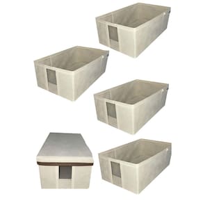 Caixa Sapateira com visor e tampa pequena para organizar - L 20cm x A 11cm x P 31cm - KIT C/ 5