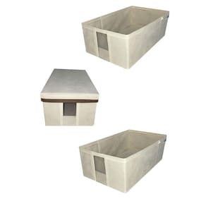 Caixa Sapateira com visor e tampa pequena para organizar - L 20cm x A 11cm x P 31cm - KIT C/ 3